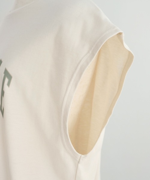 ＡＮＤＪ（アンドジェイ）の「カレッジプリントフレンチスリーブTシャツ（Tシャツ/カットソー・レディース・チャコール/ベージュ系その他・M）」の18枚目の写真