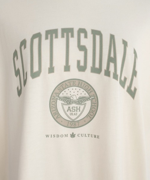 ＡＮＤＪ（アンドジェイ）の「カレッジプリントフレンチスリーブTシャツ（Tシャツ/カットソー・レディース・チャコール/ベージュ系その他・M）」の19枚目の写真