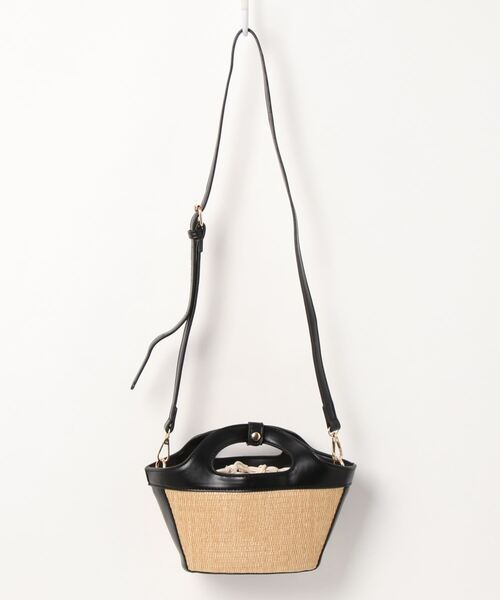 Riberry(リベリー)の「トリミングミニカゴバッグ(かごバッグ・レディース・ホワイト/ブラック/ベージュ/ブラウン/グリーン・FREE)」の20枚目の写真