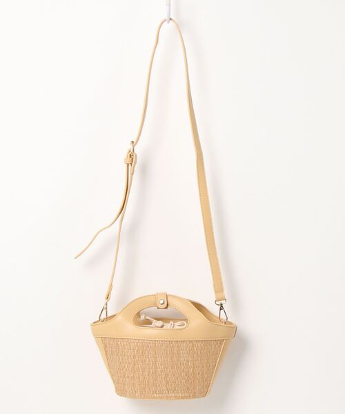 Riberry(リベリー)の「トリミングミニカゴバッグ(かごバッグ・レディース・ホワイト/ブラック/ベージュ/ブラウン/グリーン・FREE)」の21枚目の写真