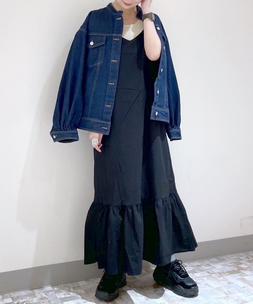 Heather（ヘザー）の「スソフリルキャミワンピース 217893