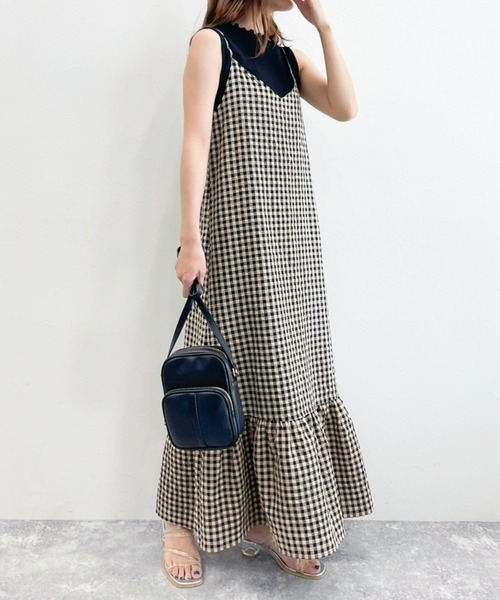 Heather(ヘザー)の「スソフリルキャミワンピース 217893(ワンピース・レディース・ブラック系その他/ブラック/グリーン系その他/ブラック系その他2・FREE)」の8枚目の写真