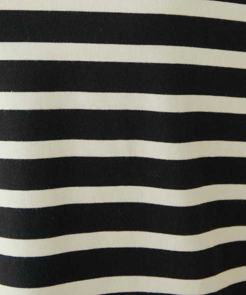 MADEMOISELLE ROPE'(マドモアゼル ロペ)の「オーバーサイズボーダーロングスリーブカットソー(Tシャツ/カットソー・レディース・ブラック/ホワイト・38)」の11枚目の写真