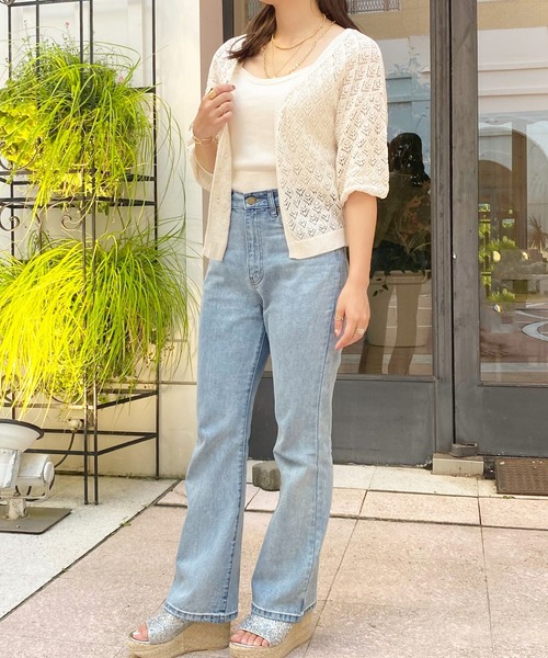 apres jour（アプレジュール）の「透かしカーデアンサンブル【ZOZOTOWN限定アイテム】【7AP】（アンサンブル・レディース・サックスブルー/アイボリー/ピンクベージュ・X-LARGE/フリー）」の10枚目の写真