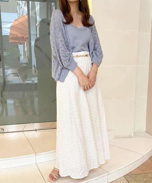 apres jour（アプレジュール）の「透かしカーデアンサンブル【ZOZOTOWN限定アイテム】【7AP】（アンサンブル・レディース・サックスブルー/アイボリー/ピンクベージュ・X-LARGE/フリー）」の21枚目の写真