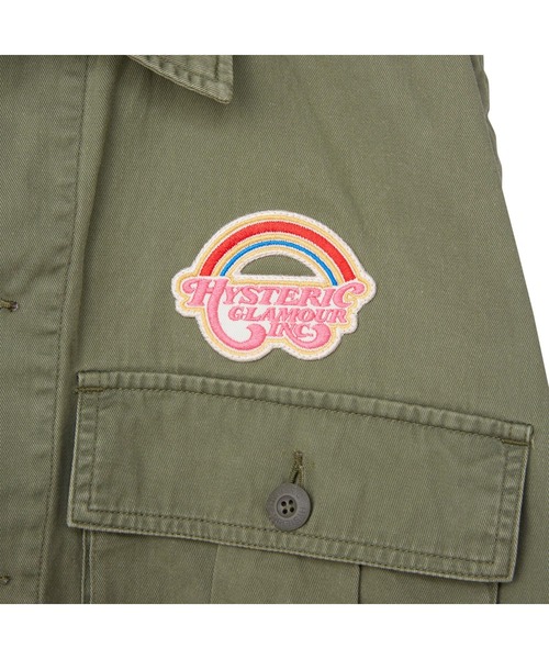 HYSTERIC GLAMOUR（ヒステリックグラマー）の「オーバーサイズミリタリーシャツ（シャツ/ブラウス・レディース・カーキ/チャコール・FREE）」の4枚目の写真