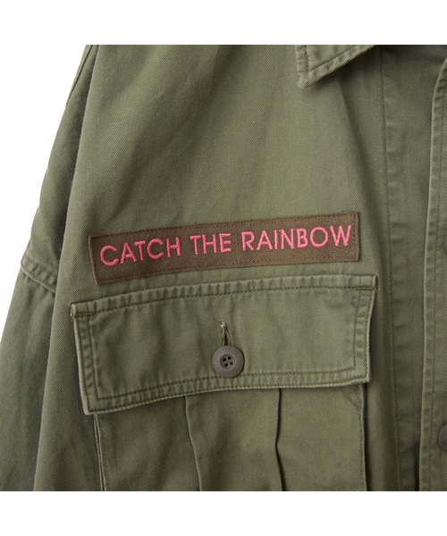 HYSTERIC GLAMOUR（ヒステリックグラマー）の「オーバーサイズミリタリーシャツ（シャツ/ブラウス・レディース・カーキ/チャコール・FREE）」の6枚目の写真