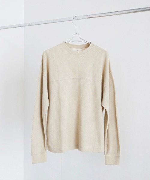 EFOLE(エフォル)の「サーマル クルーネック ロングTシャツ(Tシャツ/カットソー・レディース・ブラック/ベージュ/ピンク・FREE)」の5枚目の写真