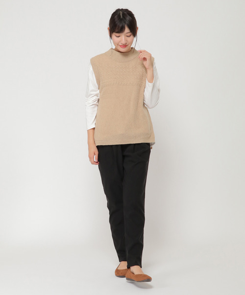 LBC(エルビーシー)の「※WEB限定※裏起毛テーパードパンツ(その他パンツ・レディース・ホワイト/ライトグレー/ブラック/マスタード/ネイビー・S/M/L)」の13枚目の写真