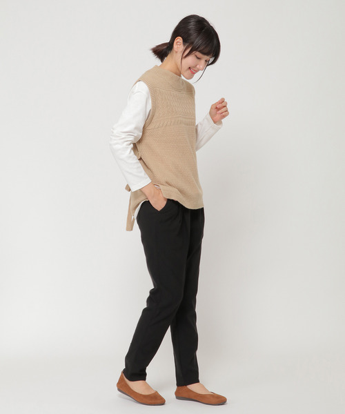 LBC(エルビーシー)の「※WEB限定※裏起毛テーパードパンツ(その他パンツ・レディース・ホワイト/ライトグレー/ブラック/マスタード/ネイビー・S/M/L)」の21枚目の写真