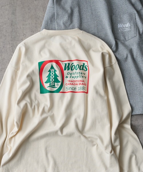 Woods(ウッズ)の「【WOODS / ウッズ】スーパーヘビー ポケットロングT-shirt(Tシャツ/カットソー・メンズ・ライトグレー/ブラック/アイボリー・M/L)」の2枚目の写真