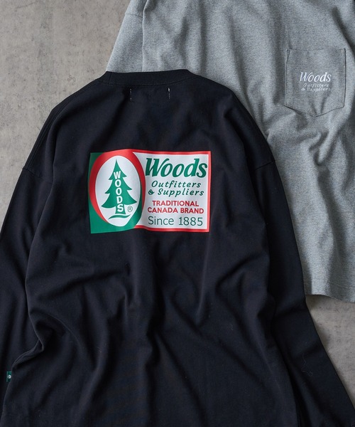 Woods(ウッズ)の「【WOODS / ウッズ】スーパーヘビー ポケットロングT-shirt(Tシャツ/カットソー・メンズ・ライトグレー/ブラック/アイボリー・M/L)」の3枚目の写真