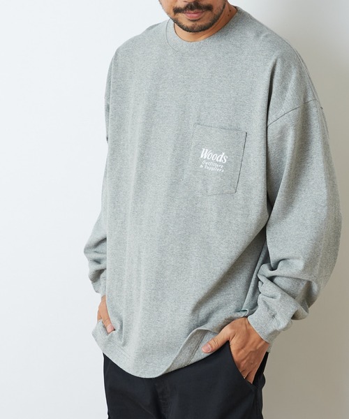 Woods(ウッズ)の「【WOODS / ウッズ】スーパーヘビー ポケットロングT-shirt(Tシャツ/カットソー・メンズ・ライトグレー/ブラック/アイボリー・M/L)」の9枚目の写真