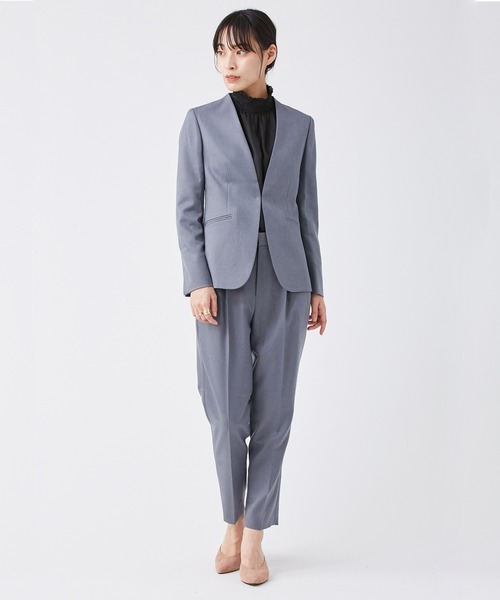 KASHIYAMA（カシヤマ）の「＜ウォッシャブル＞ウールライクポーリーツイル1タックテーパードパンツ（その他パンツ・レディース・ピンクベージュ/ブラウン/ライトブルー/グレー/モカ・マルチサイズ）」の2枚目の写真