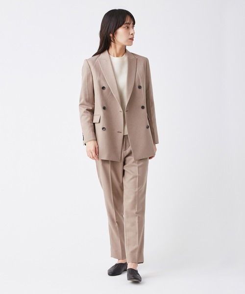 KASHIYAMA（カシヤマ）の「＜ウォッシャブル＞ウールライクポーリーツイル1タックテーパードパンツ（その他パンツ・レディース・ピンクベージュ/ブラウン/ライトブルー/グレー/モカ・マルチサイズ）」の8枚目の写真