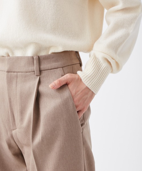 KASHIYAMA（カシヤマ）の「＜ウォッシャブル＞ウールライクポーリーツイル1タックテーパードパンツ（その他パンツ・レディース・ピンクベージュ/ブラウン/ライトブルー/グレー/モカ・マルチサイズ）」の18枚目の写真