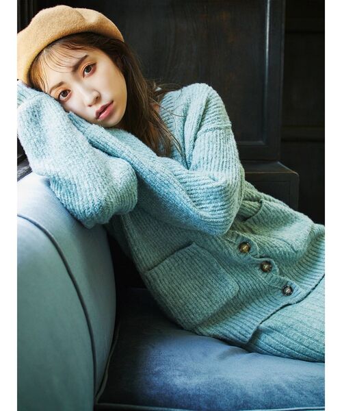 RESEXXY（リゼクシー）の「カラーニットキャミワンピース【セットアップ着用可能】（ワンピース・レディース・ブラウン/ベージュ/グリーン・FREE）」の16枚目の写真