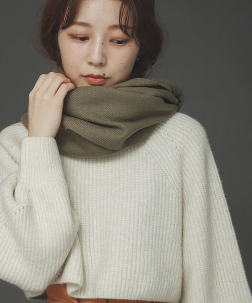 SENSE OF PLACE by URBAN RESEARCH(センスオブプレイスバイアーバンリサーチ)の「無地ストール(マフラー・レディース・ライトベージュ/ブラック/イエロー/ベージュ/グレー/ライトブルー/パープル/カーキ/パープル系その他/アイボリー・ONE)」の7枚目の写真