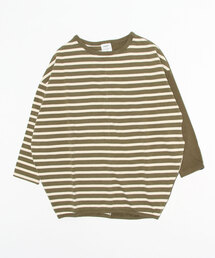 天竺ボーダー バルーンTシャツ