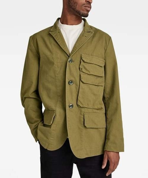 G-STAR（ジースター）の「STACKED POCKET BLAZER CONSTRUCTED/テーラードジャケット/ブレザー（テーラードジャケット・メンズ・ダークオリーブ/ダークグレー/ブルー系その他・SMALL/MEDIUM/LARGE/X-LARGE/X-SMALL）」の11枚目の写真