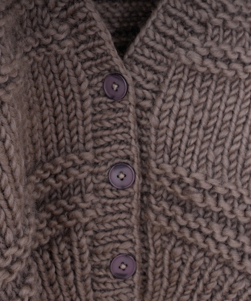 CIAOPANIC（チャオパニック）の「ハンドニットカーディガン（カーディガン/ボレロ・レディース・オフホワイト/モスグリーン/モカ・FREE）」の17枚目の写真