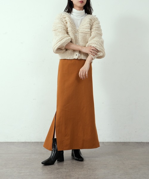 CIAOPANIC（チャオパニック）の「ハンドニットカーディガン（カーディガン/ボレロ・レディース・オフホワイト/モスグリーン/モカ・FREE）」の13枚目の写真