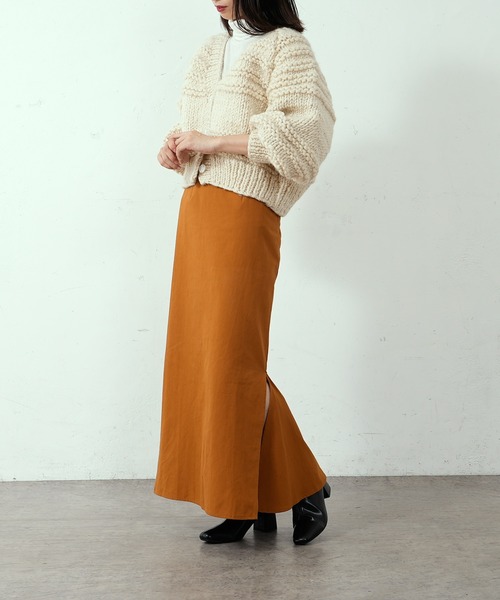 CIAOPANIC（チャオパニック）の「ハンドニットカーディガン（カーディガン/ボレロ・レディース・オフホワイト/モスグリーン/モカ・FREE）」の15枚目の写真