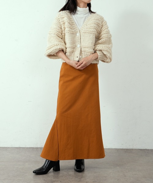 CIAOPANIC（チャオパニック）の「ハンドニットカーディガン（カーディガン/ボレロ・レディース・オフホワイト/モスグリーン/モカ・FREE）」の8枚目の写真