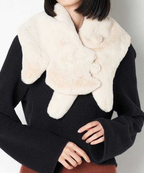 Fil Daraignee（フィルダレニエ）の「Fil Daraignee/cat rex（ストール/ショール・レディース・ピンク/オフホワイト/グレー/ブラック・FREE）」の17枚目の写真