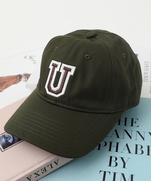 UNIVERSAL OVERALL(ユニバーサルオーバーオール)の「【UNIVERSAL OVERALL】KIDS カレッジロゴ刺繍 ワッペンCAP(キャップ・キッズ・ブラック/グリーン/アイボリー・FREE)」の3枚目の写真