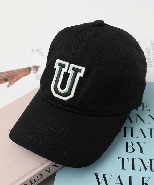 UNIVERSAL OVERALL(ユニバーサルオーバーオール)の「【UNIVERSAL OVERALL】KIDS カレッジロゴ刺繍 ワッペンCAP(キャップ・キッズ・ブラック/グリーン/アイボリー・FREE)」の2枚目の写真