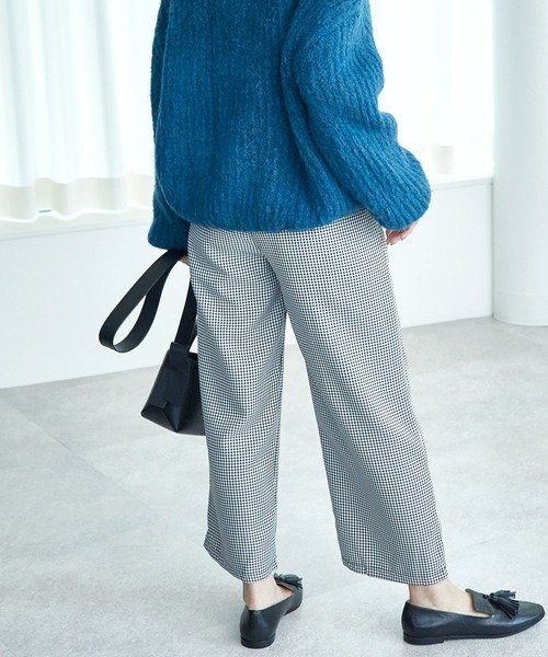 ECRIRE（エクリール）の「ワンタックチェックパンツ（その他パンツ・レディース・ブラック/ブラウン/ベージュ・M）」の14枚目の写真