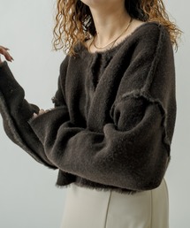 mystic | 【2WAY大人気アイテム】フェザーリバーシブルカーディガン(カーディガン/ボレロ)