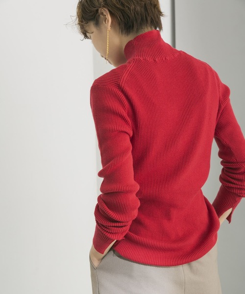 URBAN RESEARCH(アーバンリサーチ)の「『UR TECH』 ハイネックリブニット(ニット/セーター・レディース・ブラック/レッド/オフホワイト/グレー系その他/キャメル・FREE)」の21枚目の写真