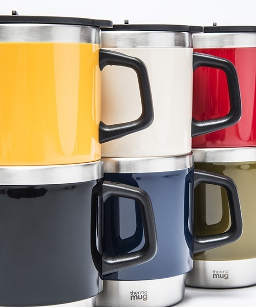 thermo mug（サーモ マグ）の「thermomug/サーモマグ STACKING MUG マグカップ 保温 保冷 アウトドア（グラス/マグカップ/タンブラー・メンズ・アイボリー/ブラック/イエロー/ネイビー/レッド・FREE）」の5枚目の写真