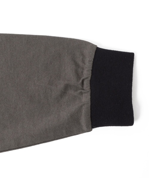 GLAZOS（グラソス）の「ミドルウエイト天竺・USAコットンドロップショルダーポケット長袖Tシャツ（Tシャツ/カットソー・キッズ・サックスブルー/ブラック/チャコールグレー/グリーン/アイボリー・130cm/170cm/150cm/160cm/140cm）」の13枚目の写真