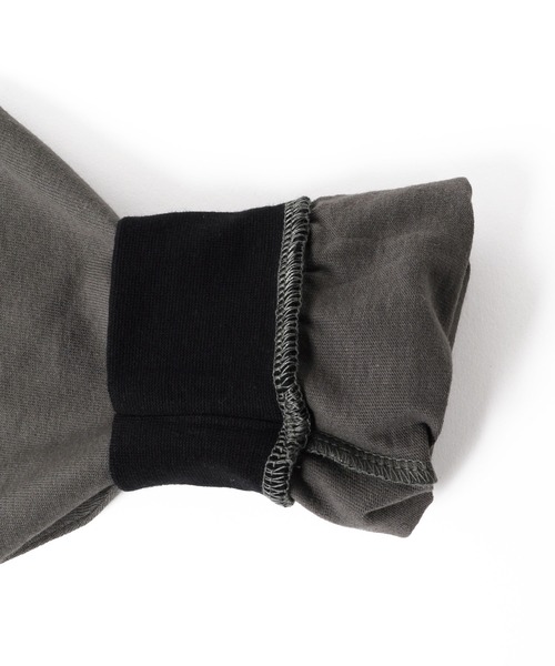 GLAZOS（グラソス）の「ミドルウエイト天竺・USAコットンドロップショルダーポケット長袖Tシャツ（Tシャツ/カットソー・キッズ・サックスブルー/ブラック/チャコールグレー/グリーン/アイボリー・130cm/170cm/150cm/160cm/140cm）」の14枚目の写真