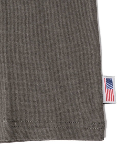 GLAZOS（グラソス）の「ミドルウエイト天竺・USAコットンドロップショルダーポケット長袖Tシャツ（Tシャツ/カットソー・キッズ・サックスブルー/ブラック/チャコールグレー/グリーン/アイボリー・130cm/170cm/150cm/160cm/140cm）」の15枚目の写真