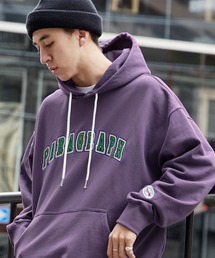 【Paragraph/パラグラフ】PARAGRAPH_NO.34 LogoHoodie カレッジロゴ刺繍プルオーバーパーカー