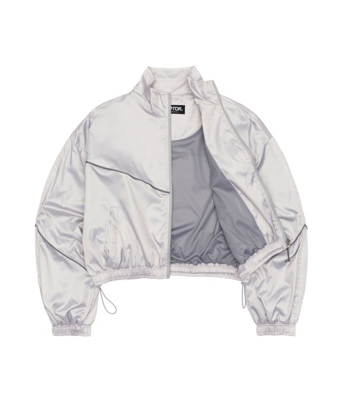 SCULPTOR（スカルプター）の「Satin Crop Windbreaker/サテンクロップウィンドブレーカー（その他アウター・レディース・ブラック/ライトグレー・FREE）」の11枚目の写真