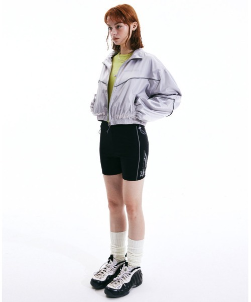 SCULPTOR（スカルプター）の「Satin Crop Windbreaker/サテンクロップウィンドブレーカー（その他アウター・レディース・ブラック/ライトグレー・FREE）」の7枚目の写真