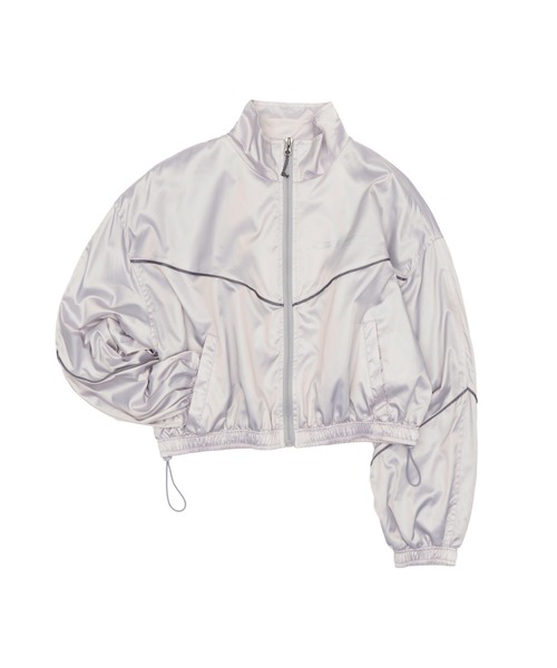 SCULPTOR（スカルプター）の「Satin Crop Windbreaker/サテンクロップウィンドブレーカー（その他アウター・レディース・ブラック/ライトグレー・FREE）」の9枚目の写真