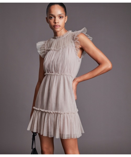 ALLSAINTS（オールセインツ）の「PERRI DRESS | PERRI ドレス・ワンピース（ワンピース・レディース・ブラック系その他/ピンク系その他・8/6/4/2）」の2枚目の写真