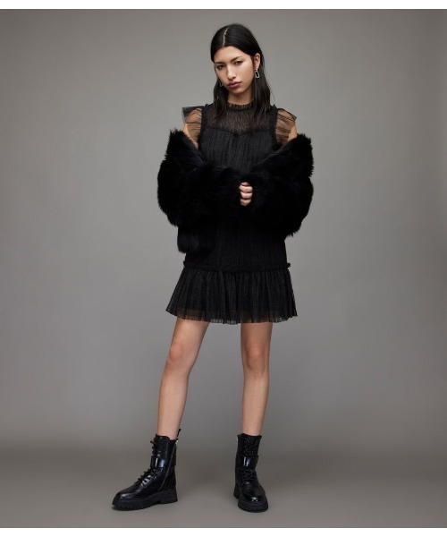 ALLSAINTS（オールセインツ）の「PERRI DRESS | PERRI ドレス・ワンピース（ワンピース・レディース・ブラック系その他/ピンク系その他・8/6/4/2）」の10枚目の写真