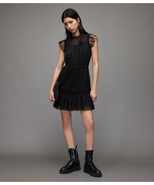 ALLSAINTS（オールセインツ）の「PERRI DRESS | PERRI ドレス・ワンピース（ワンピース・レディース・ブラック系その他/ピンク系その他・8/6/4/2）」の9枚目の写真