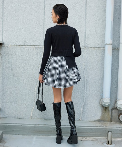 Narcissus（ナルシス）の「【Narcissus】レイヤードチェックニット（ニット/セーター・レディース・その他1・FREE）」の5枚目の写真