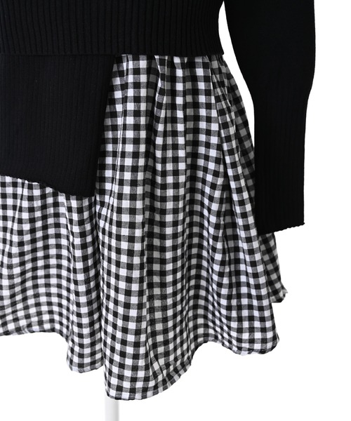 Narcissus（ナルシス）の「【Narcissus】レイヤードチェックニット（ニット/セーター・レディース・その他1・FREE）」の9枚目の写真