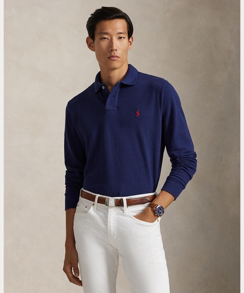 カスタム スリム フィット メッシュ ポロシャツ（ポロシャツ）｜POLO