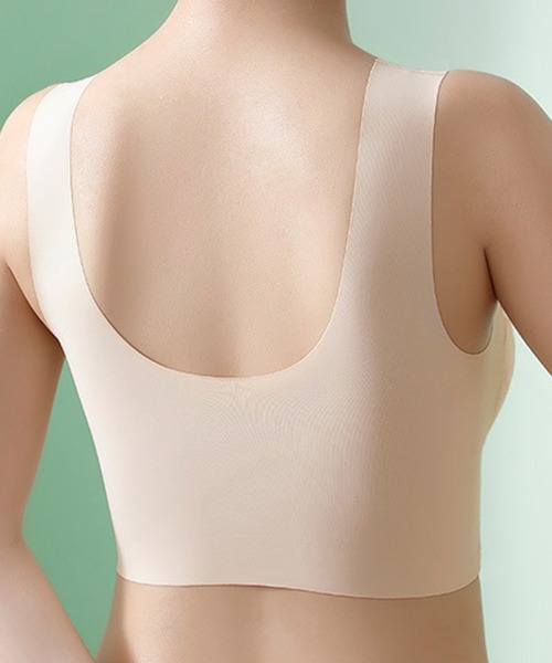 Lace Ladies（レースレディース）の「背面シームレスタイプ ノンワイヤーレースブラジャー（ナイトブラ・レディース・ベージュ/ブルーグレー/ブラック/ピンク・M/L/XL）」の18枚目の写真