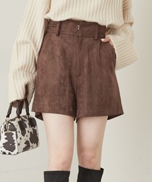 Chico | 【新色追加】ハイウエストスエードショートパンツ(その他パンツ)